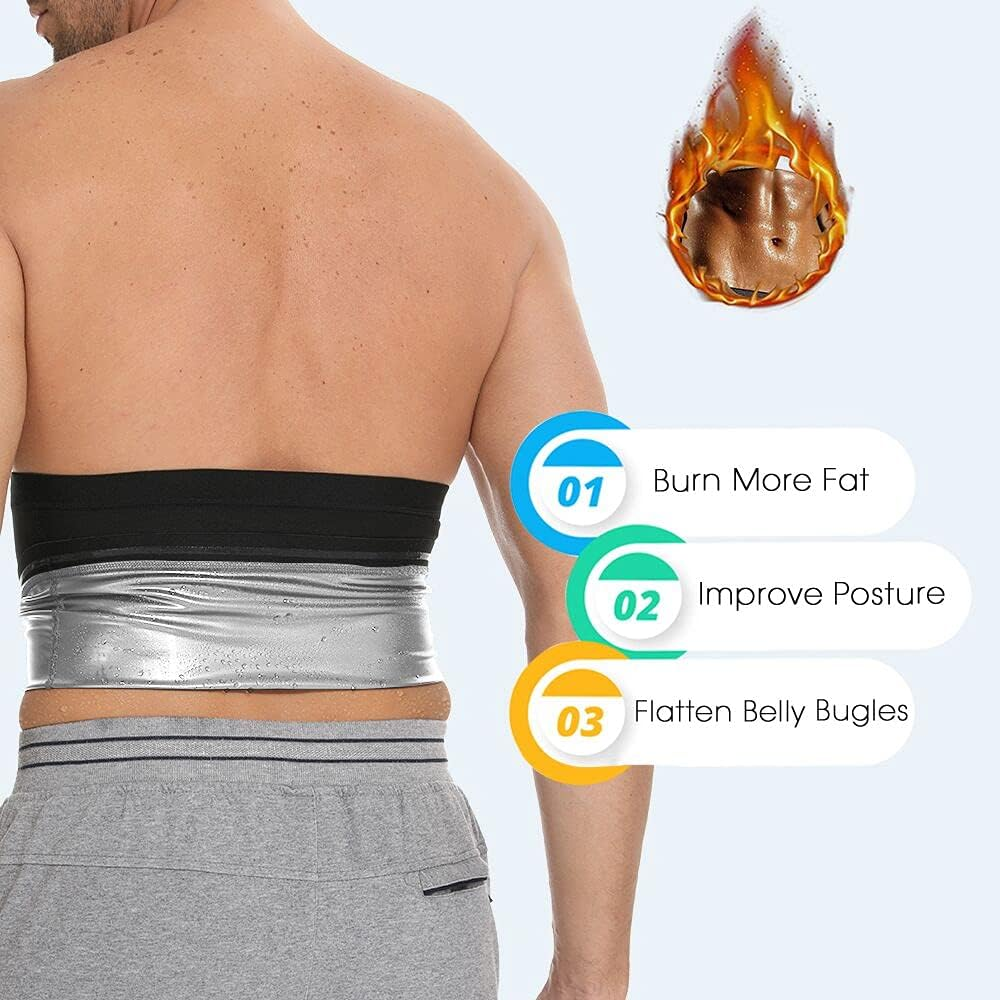 Men’s Sauna Waist Trimmer Belt – Enhance Sweat, Support Core, Maximize Workouts